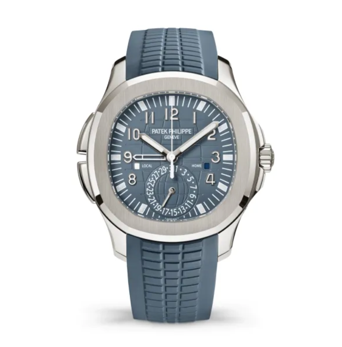 2024 The Denim Blue Patek Philippe Aquanaut Travel Time 5164G - IP Empire Replica Watches