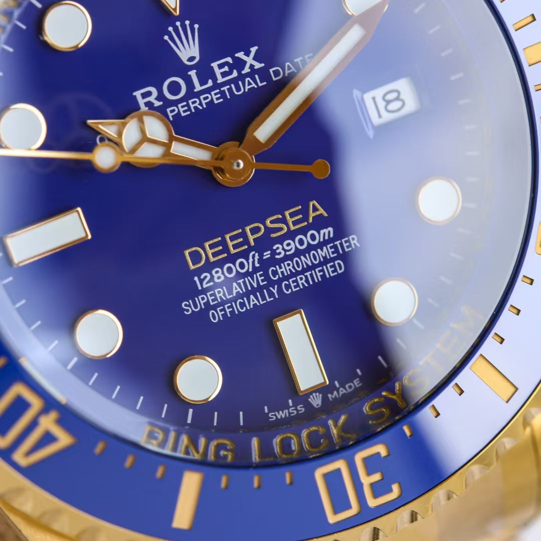 2024 Replica Rolex Deepsea Gold with Blue Dial Super Swiss