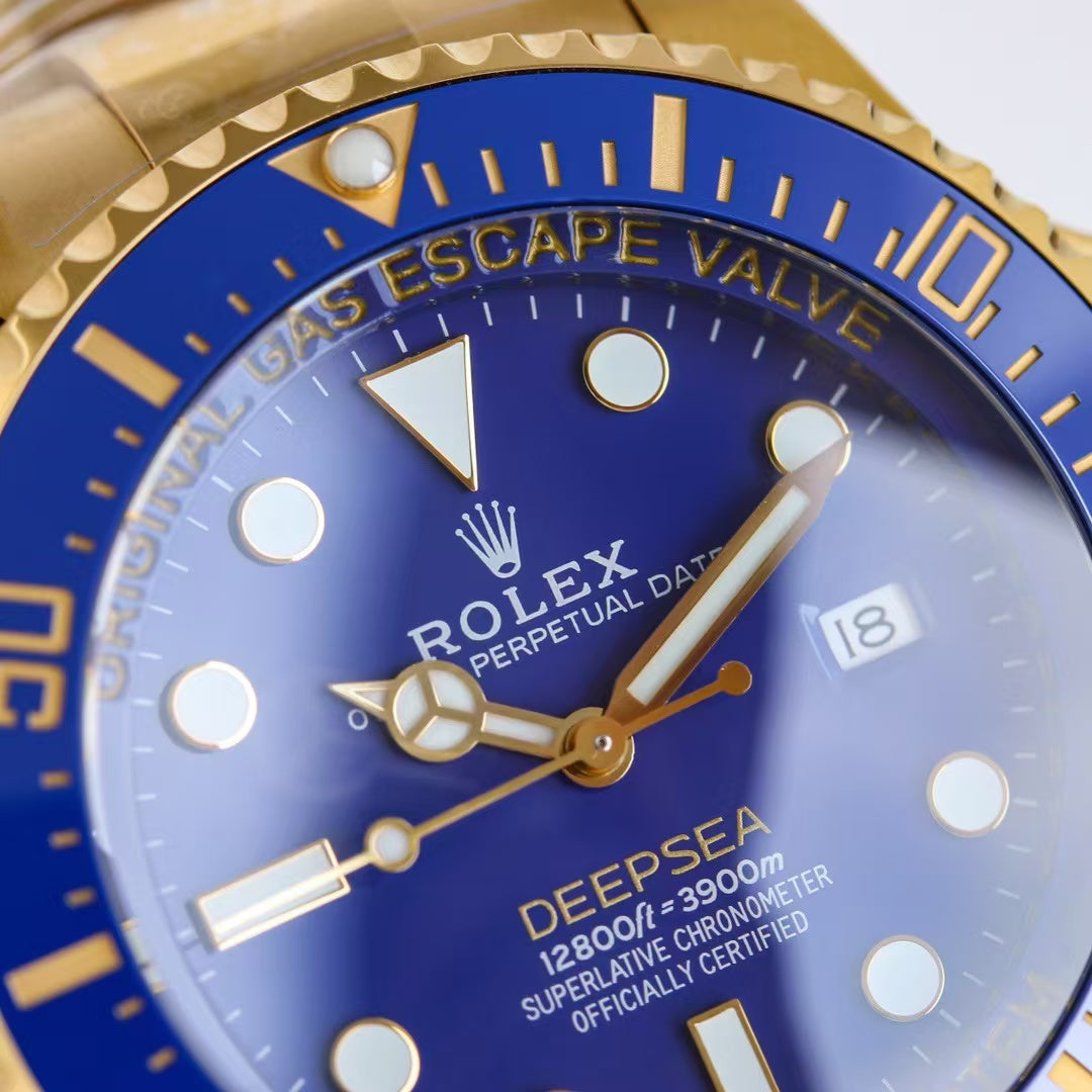 2024 Replica Rolex Deepsea Gold with Blue Dial Super Swiss